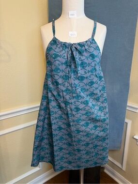Urban Outfitters NWT Teal Fish Print Spaghetti Strap Sundress/Swim Cover-up